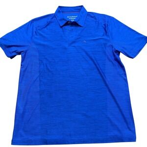 Tommy Bahama IslandZone Polo Shirt Mens‎ Medium Blue Athletic Golf